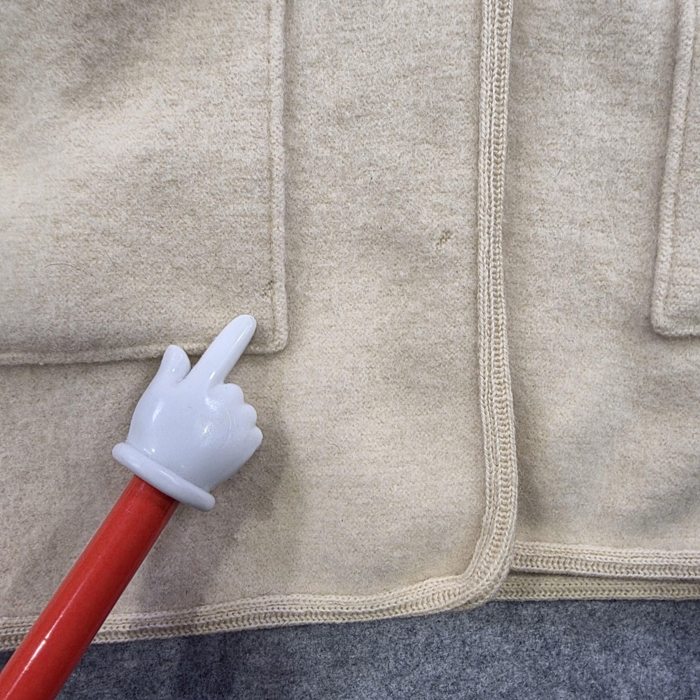 VTG‎ LL Bean Womens Medium Beige 100% Wool Hooded Parka Austria Jacket Sweater - Picture 16 of 16